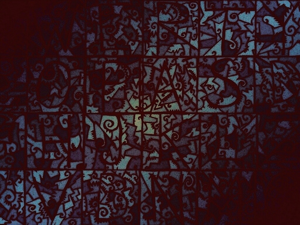 Витражные буквы обои