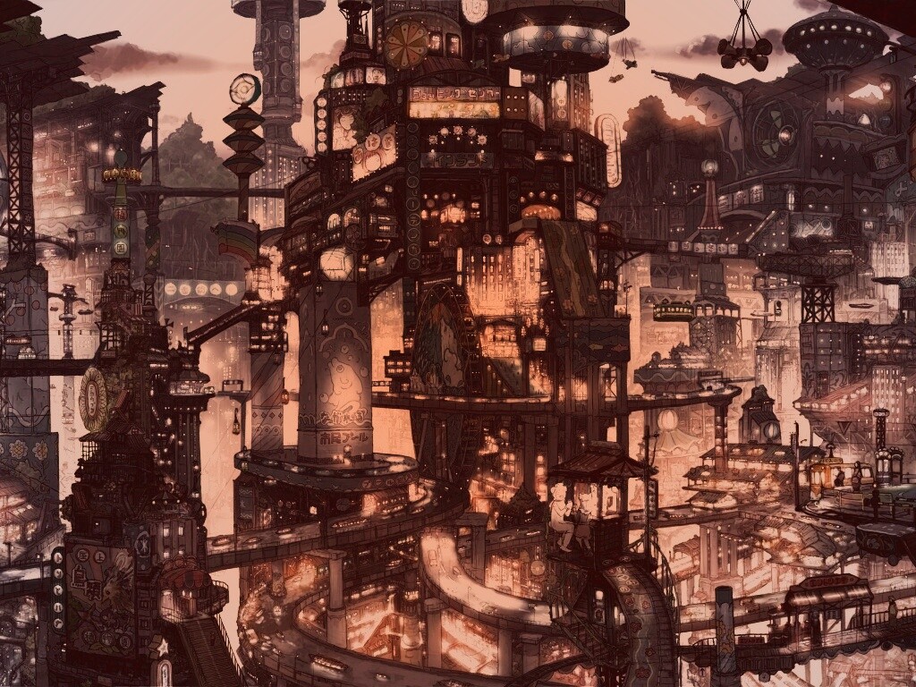 Город будущего обои