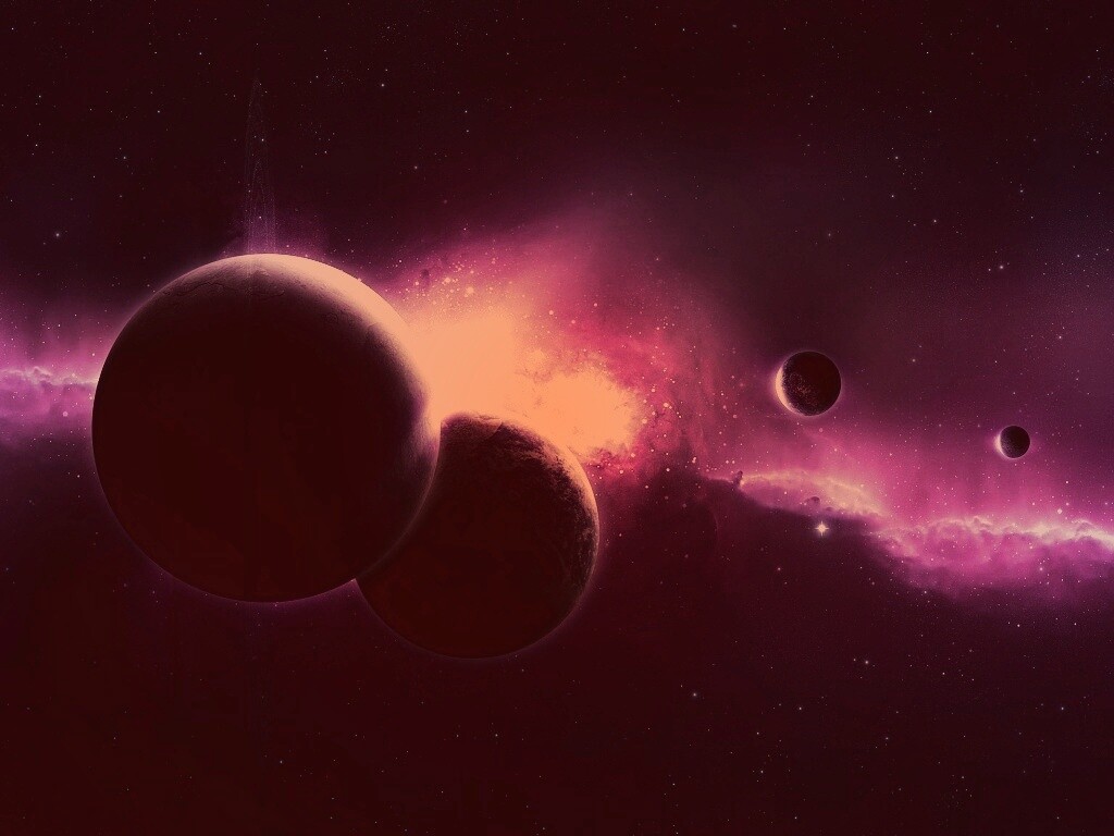 Фиолетовая вселенная обои