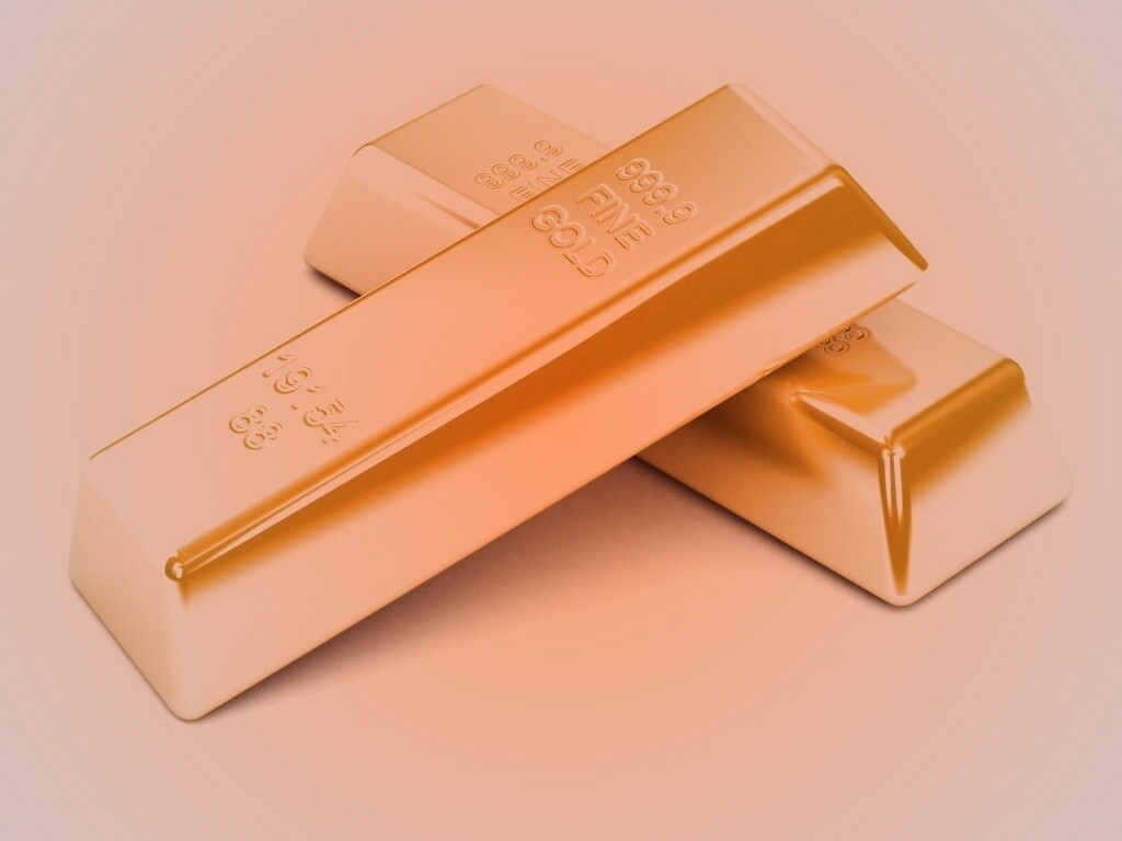 Настоящее золото в слитках обои