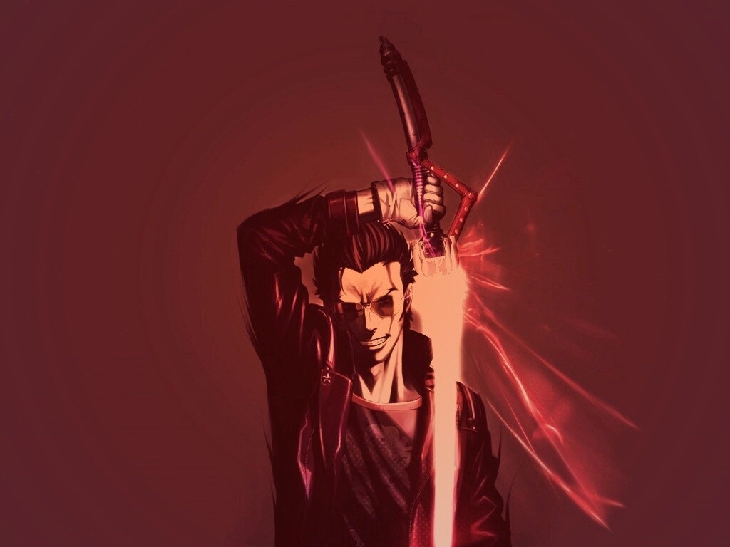 Мужик с зверским световым мечом обои