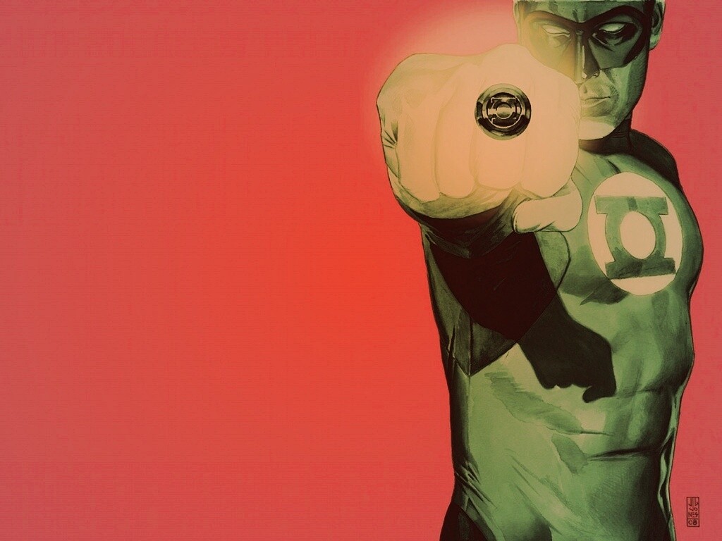 Зелёный фонарь рисунок обои