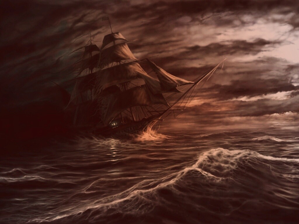 Корабль призрак поднимается со дна обои