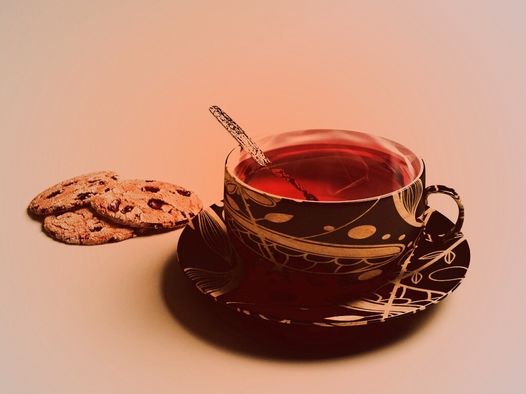 Чаек с печеньками обои