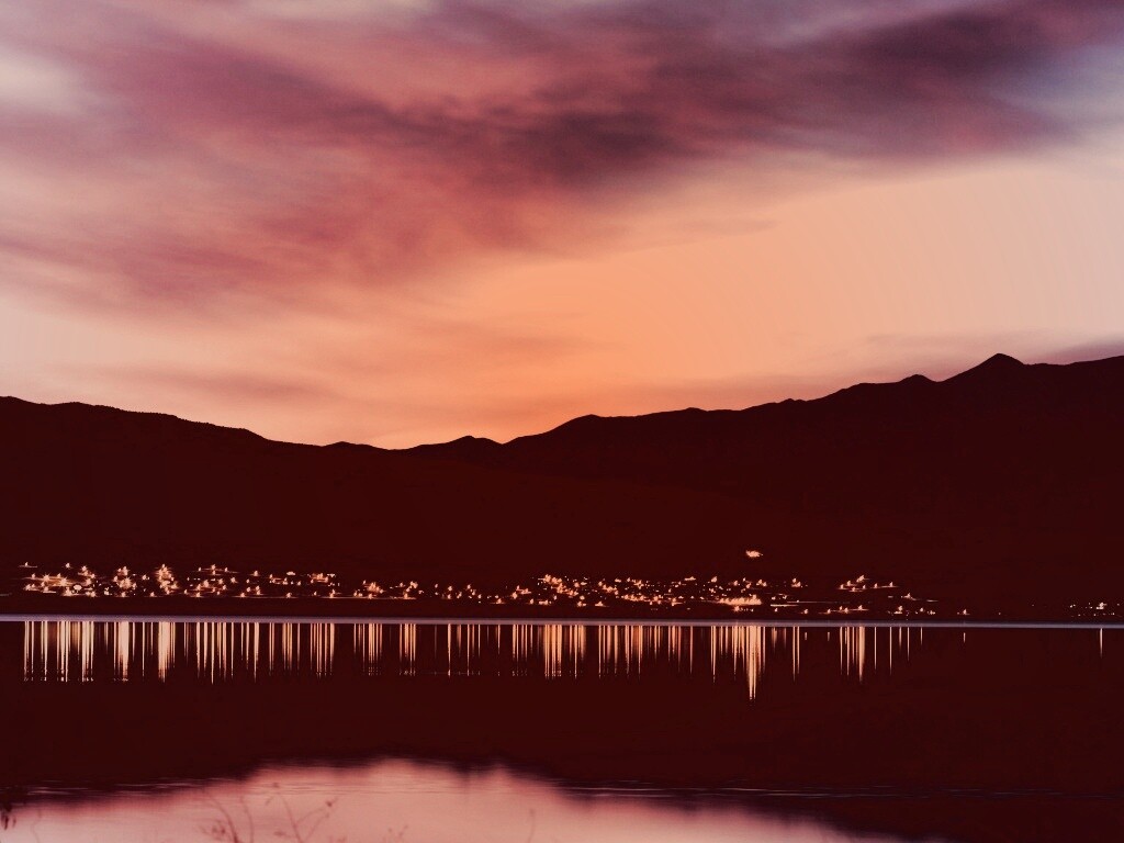 Закат на озере Юта обои