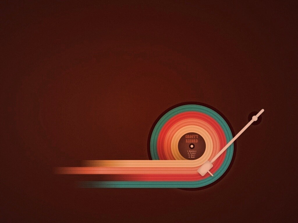 Пластинка в стиле минимализма обои