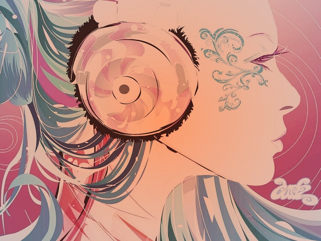 Стильная абстрактная девушка обои