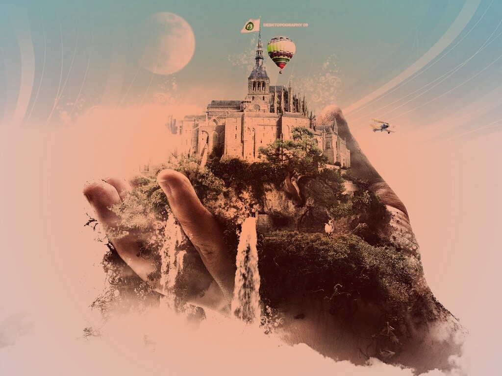 Замок в руке обои