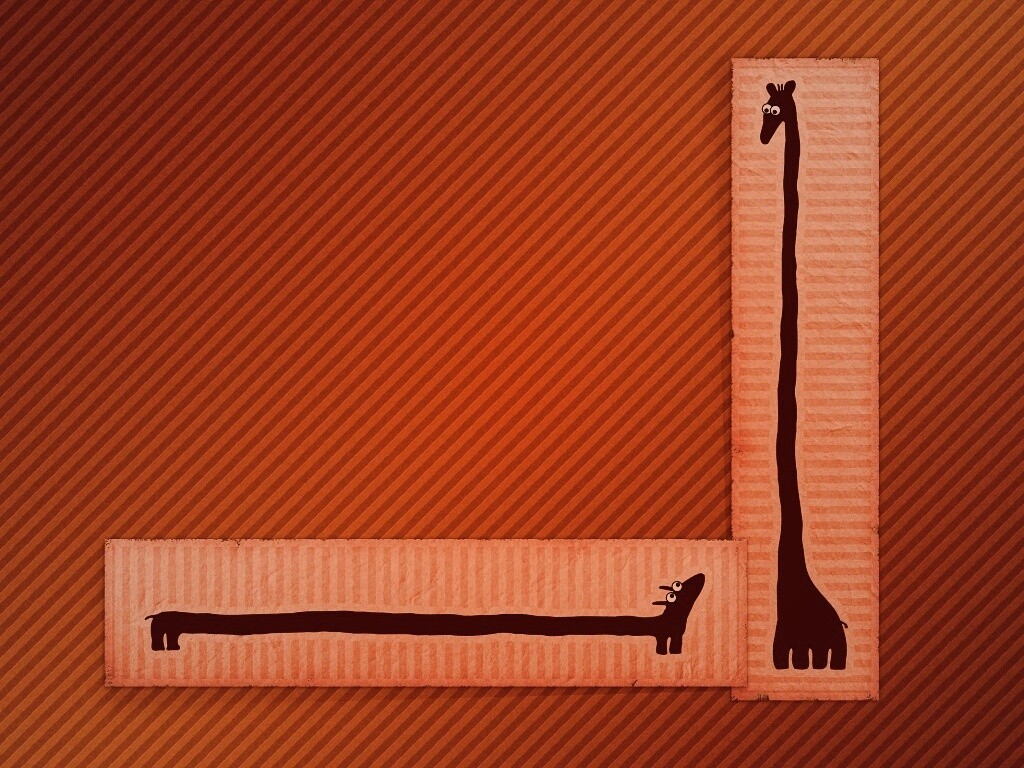 Жираф и такса обои