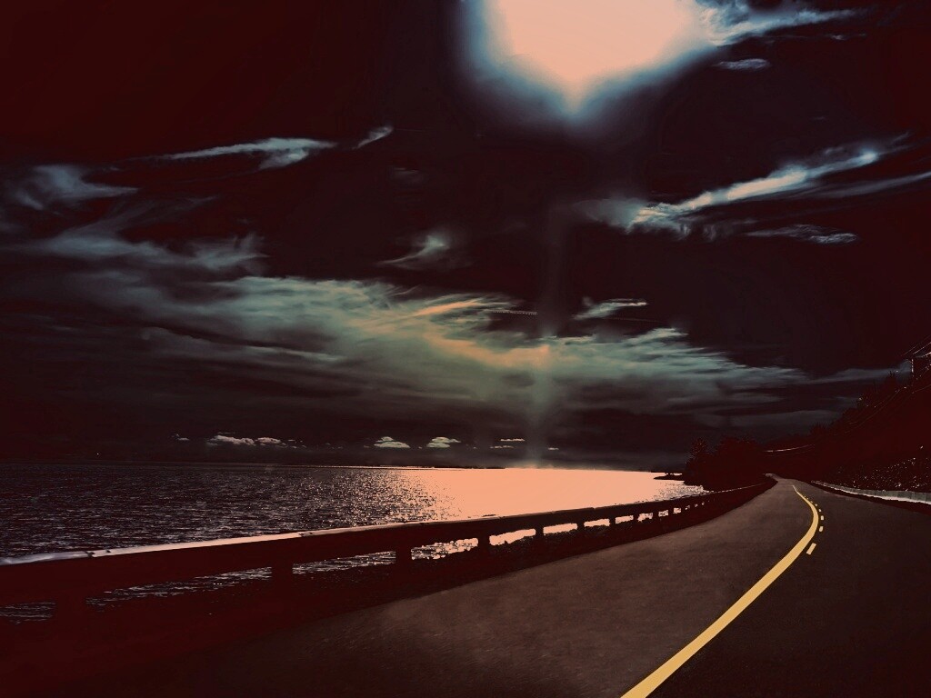 Ночная дорога обои