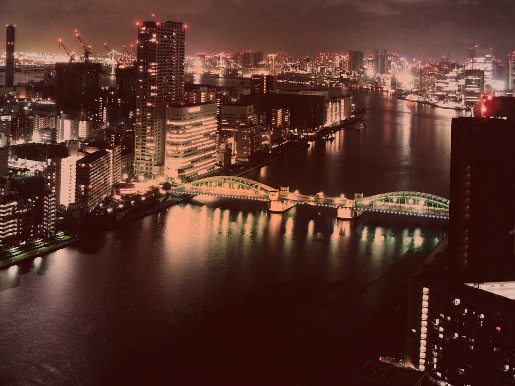 Ночной город обои