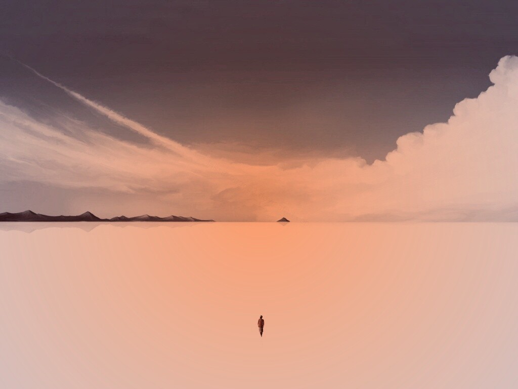 Человек и пустошь обои