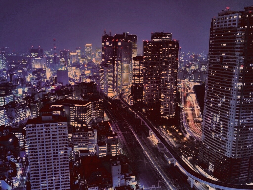 Ночной город обои