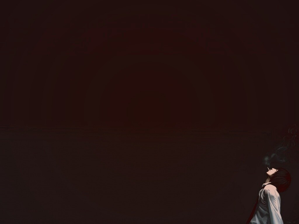 Курящий в углу обои