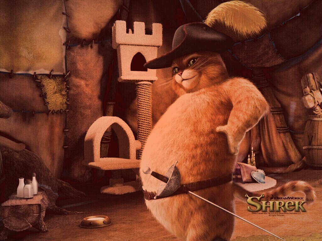 Кот в сапогах из Шрека обои