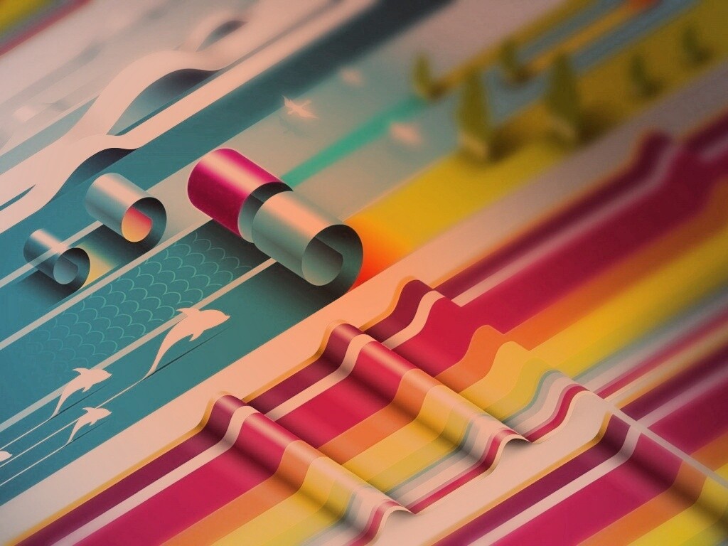 Аппликация из цветной бумаги обои