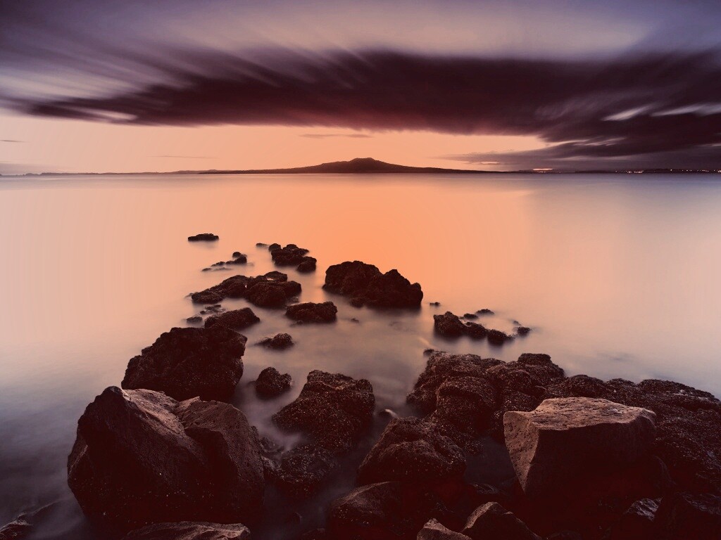 Озеро в тумане обои