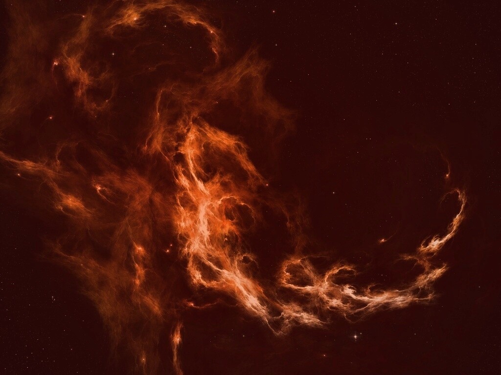 Яркая космическая туманность обои