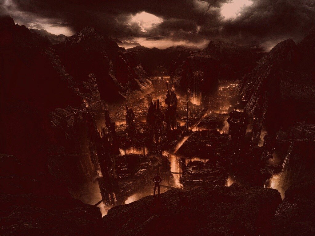 Таинственный город обои