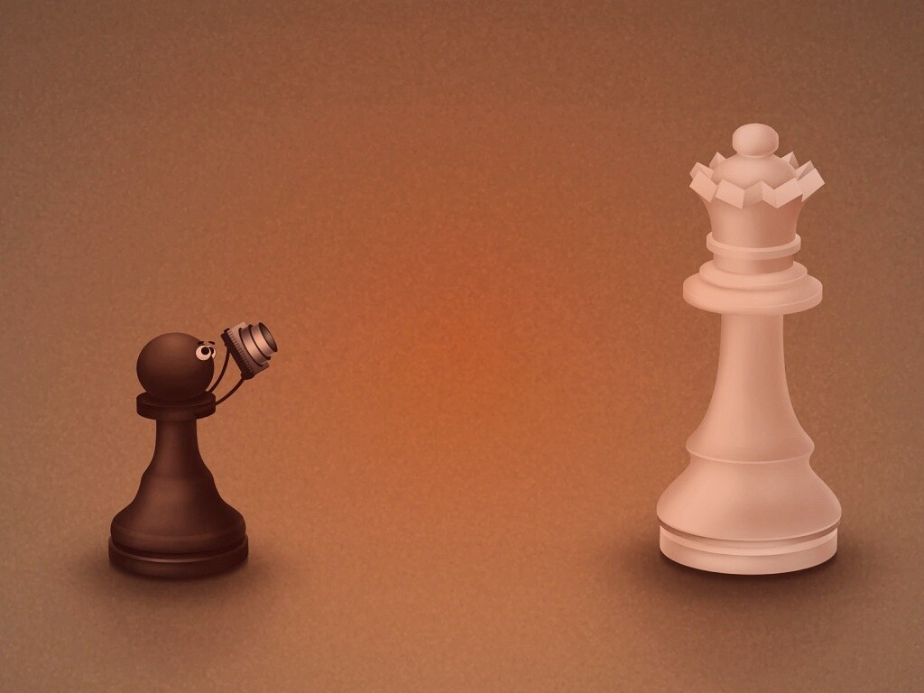 Пешка фотографирует короля обои