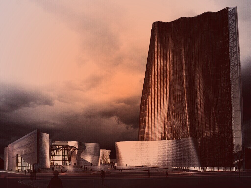 Здание обои