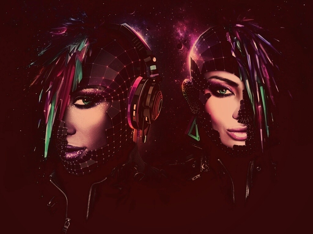 Кристаллические девушки из компьютерного мира обои