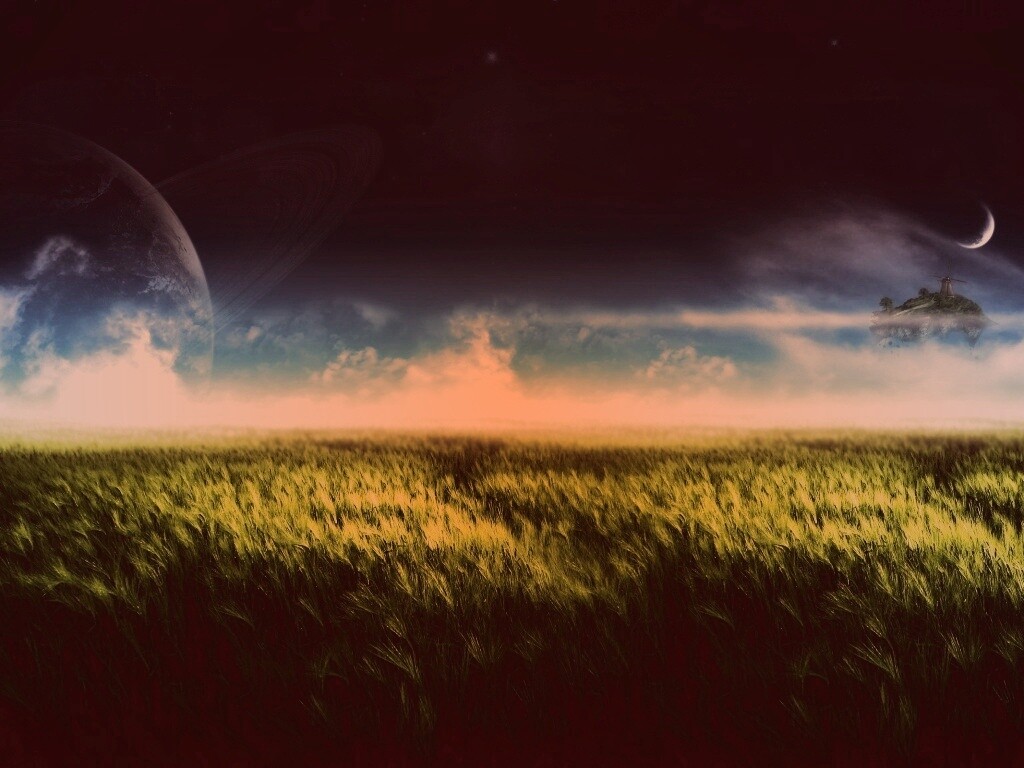 Луг на другой планете обои