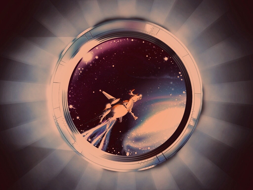 Космическая корова обои