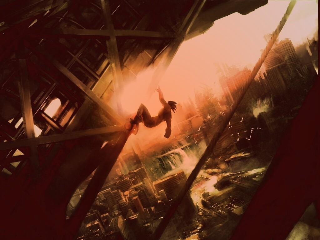 Мутант в постапокалиптическом городе обои