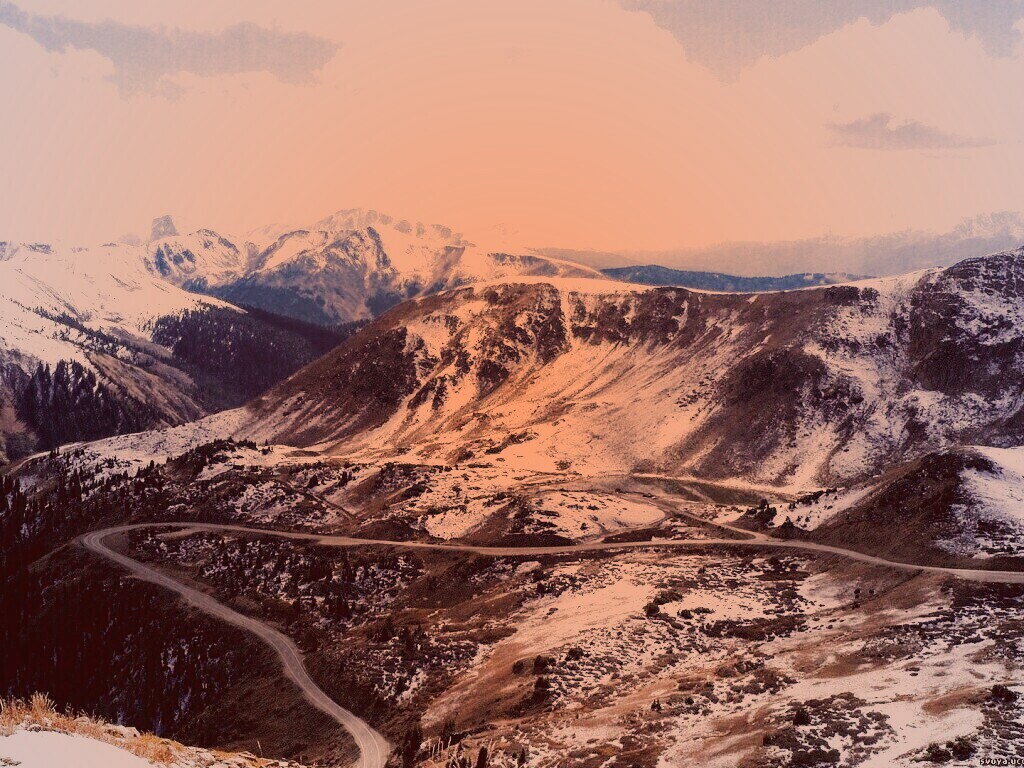 Горная дорога обои