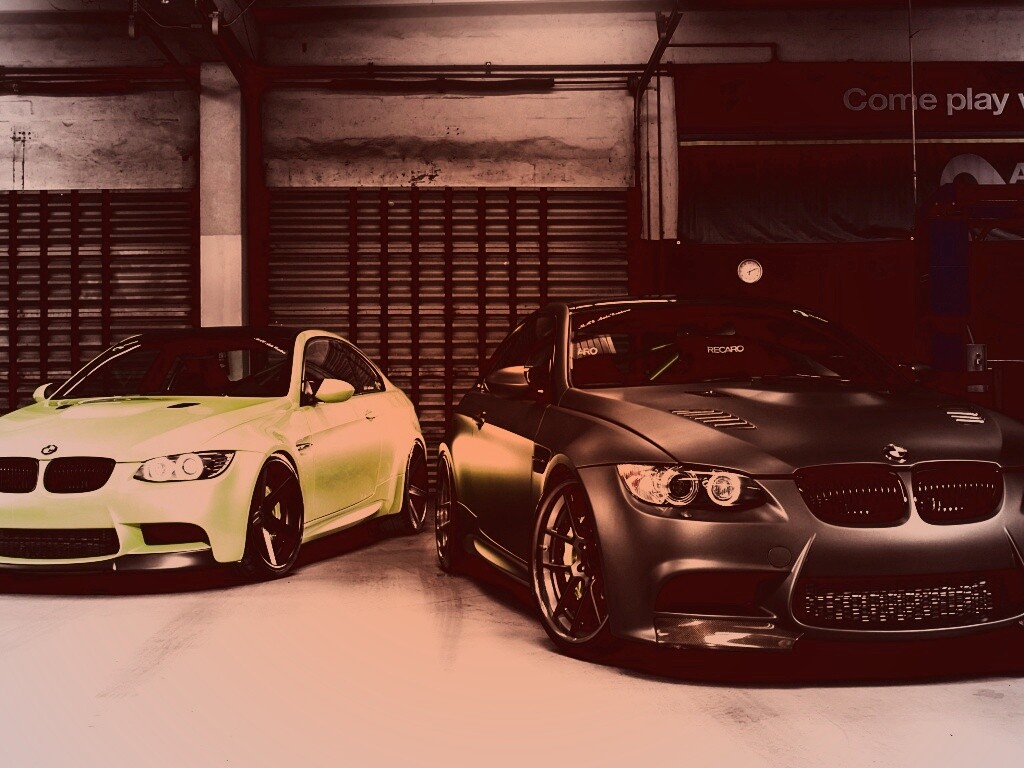 Черный и зеленый BMW M3 обои