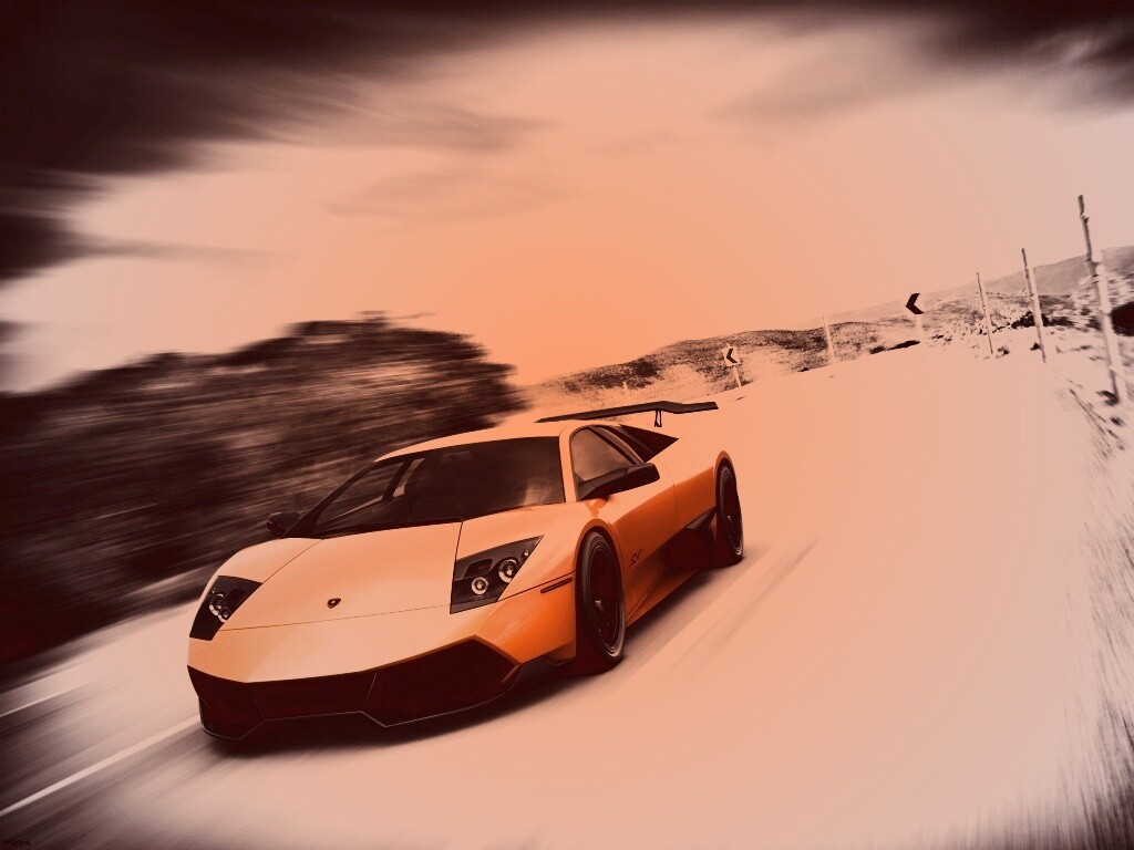 Желтая Ламборджини обои