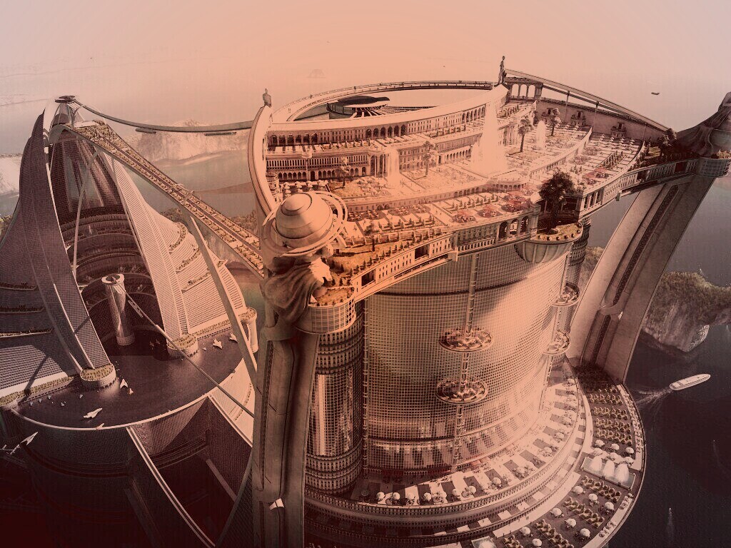 Город будущего обои