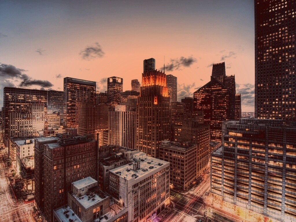 Бизнес-центр сверху обои