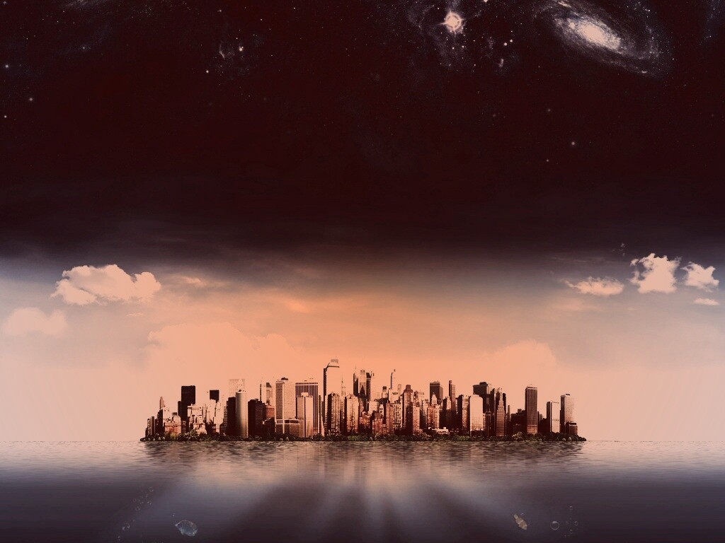 Город на острове обои