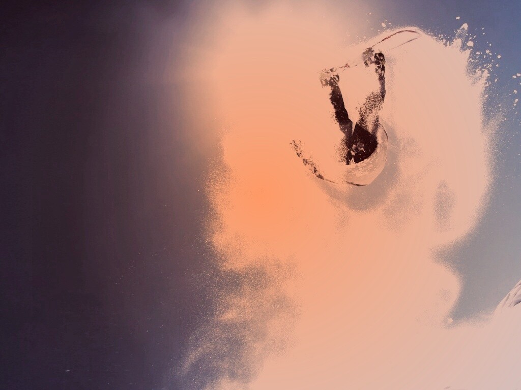 Прыжок на сноуборде обои