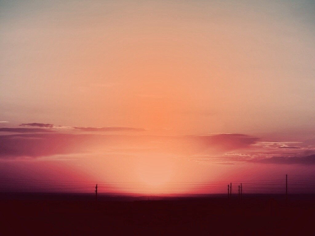 Сказочный закат обои