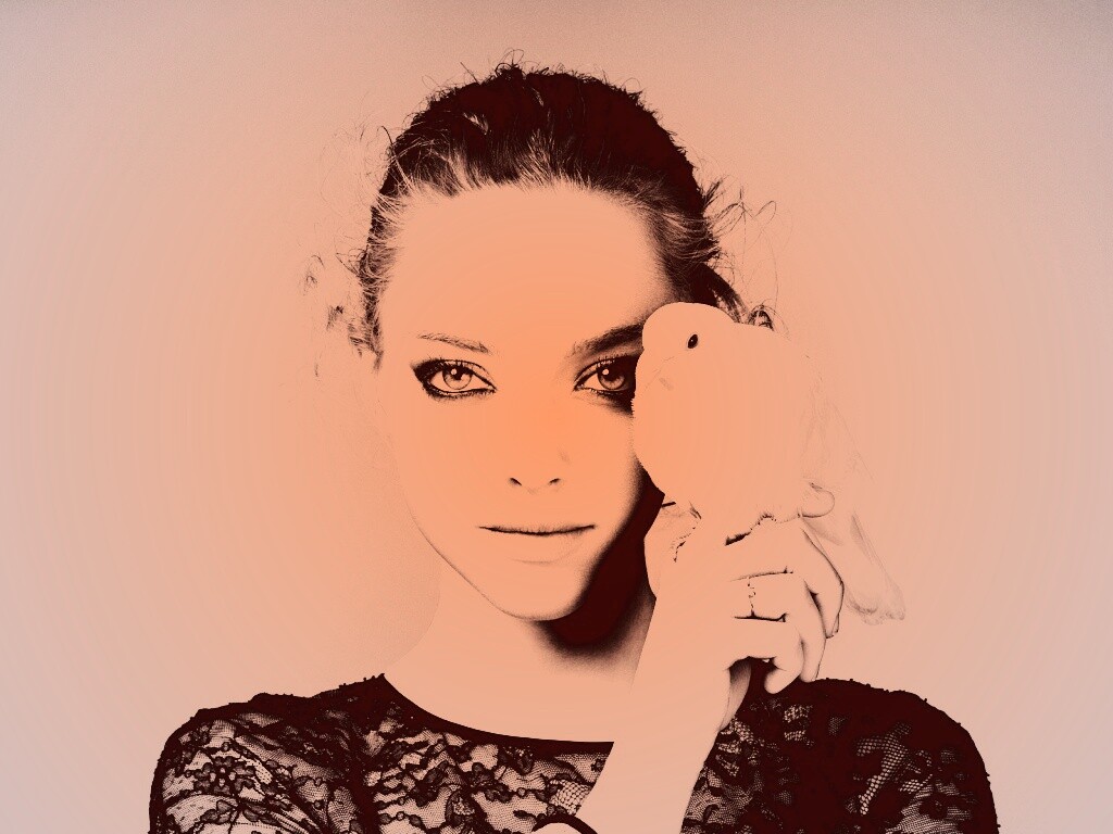 Девушка и попугай обои