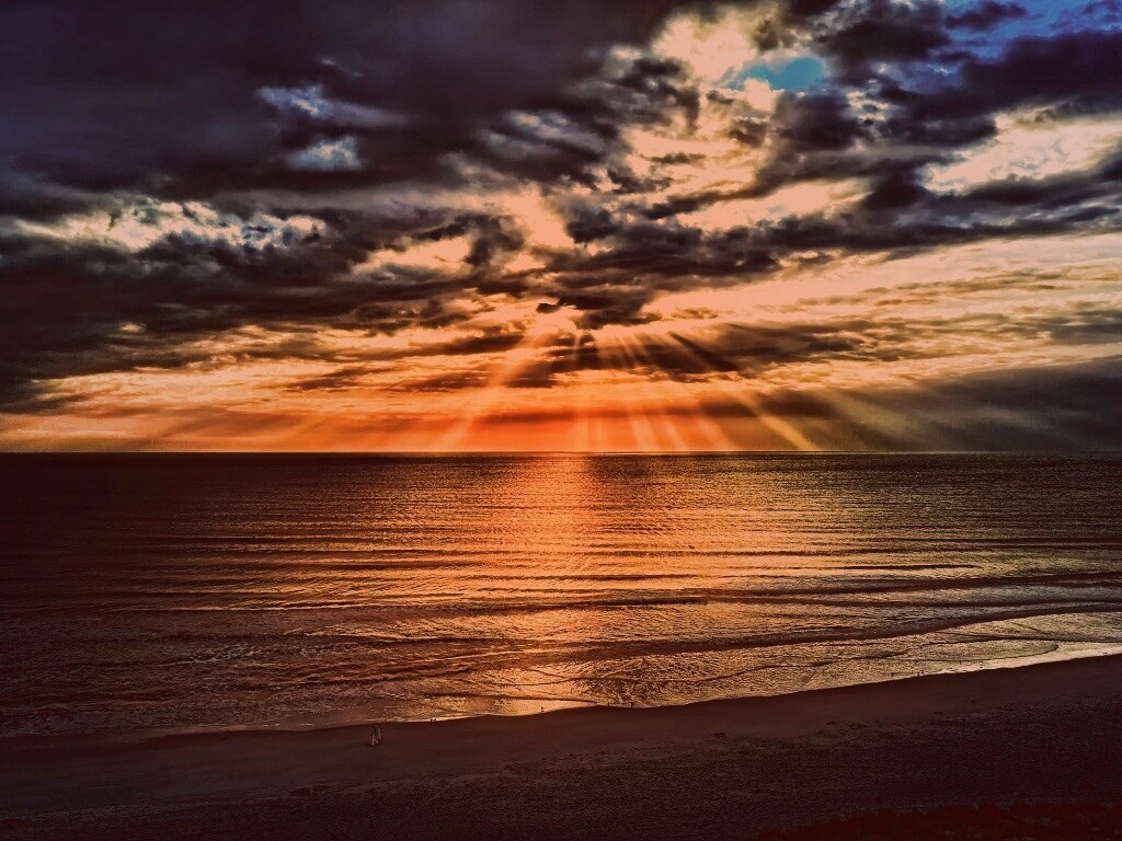 Красивый закатный берег обои