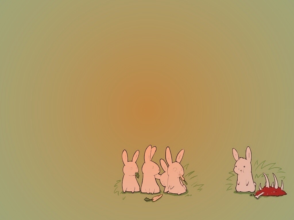 Заяц-каннибал обои