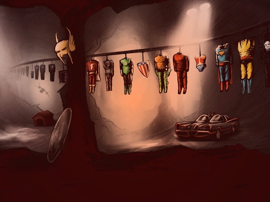 Пещера супергероев обои