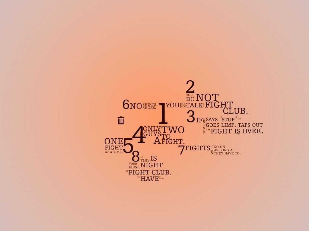 Правила бойцовского клуба обои