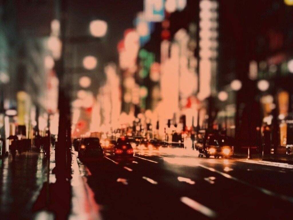 Игрушечный город огней обои