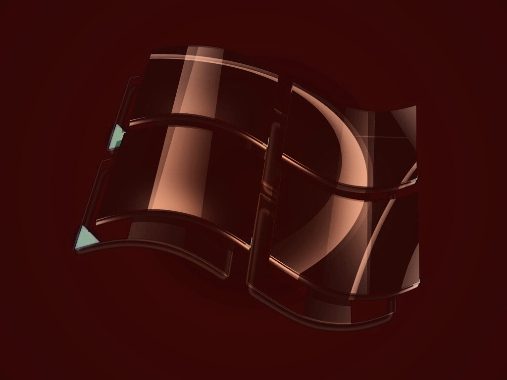 Стеклянный логотип Windows обои