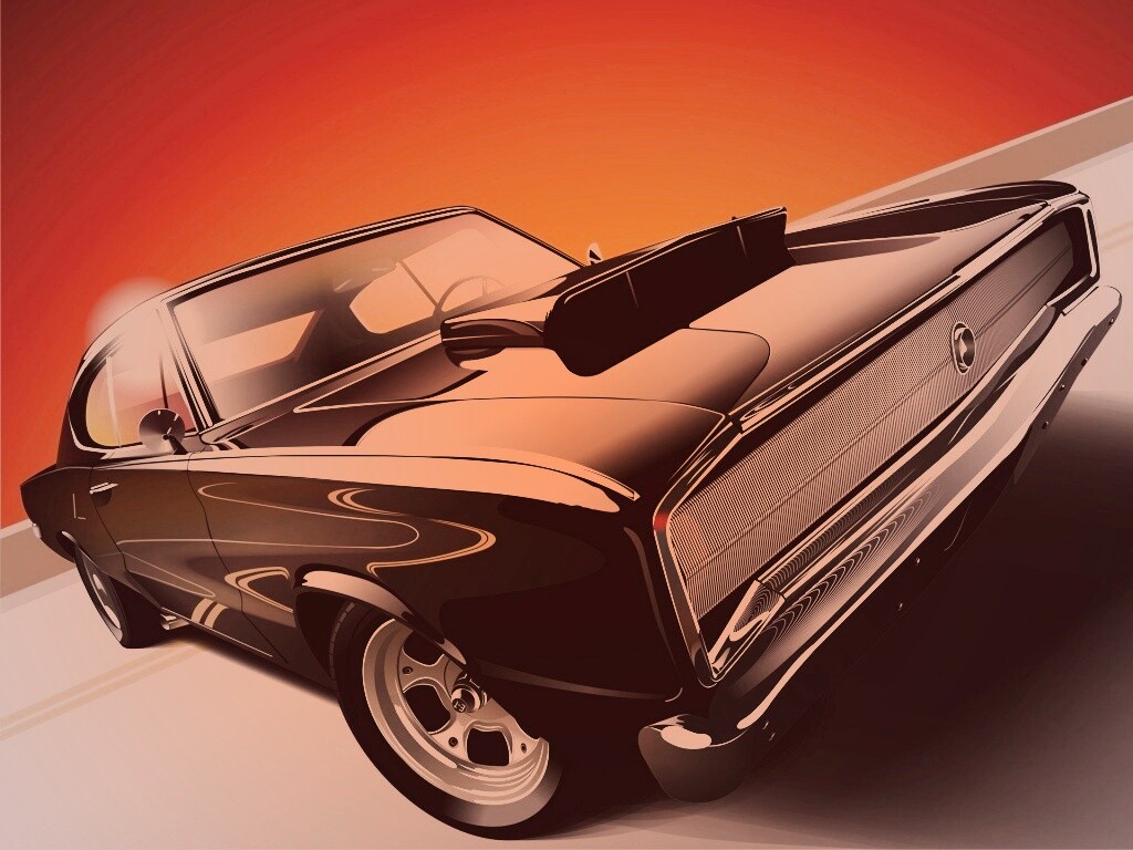 Векторный мускулкар обои