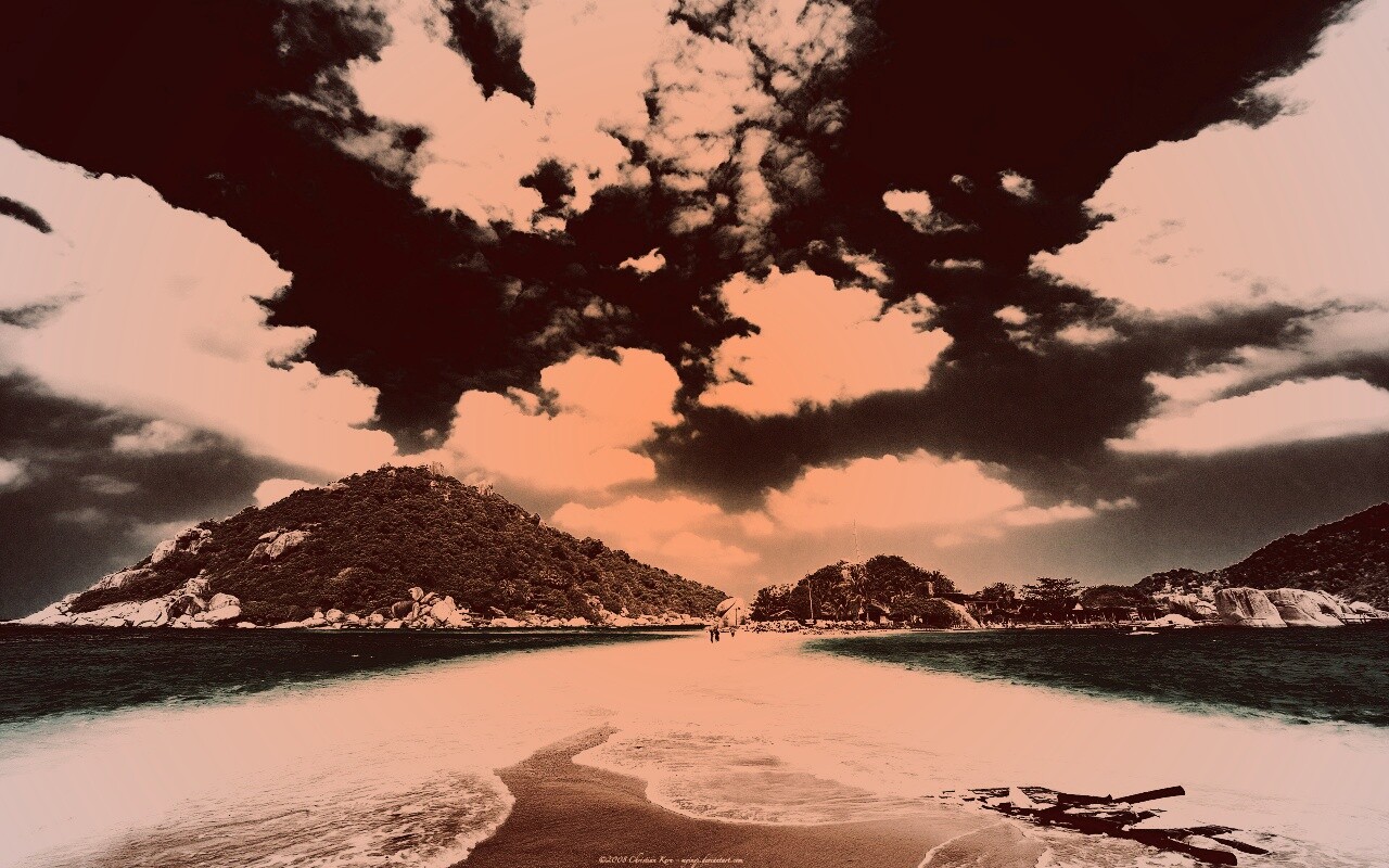 Двойное море обои