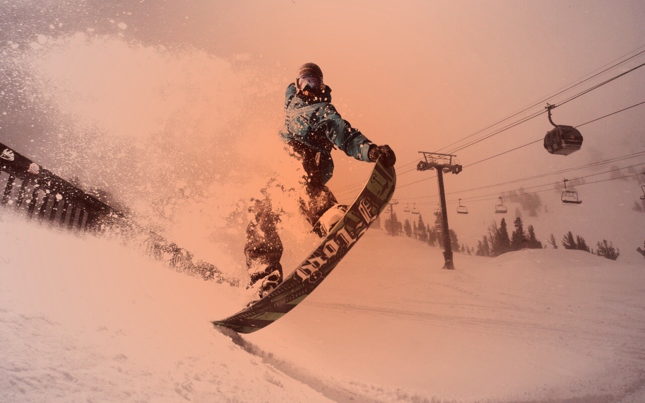 Сноубордист обои