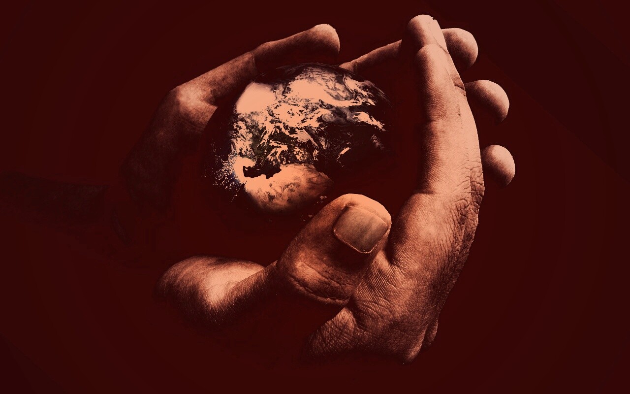 Мир в руках обои