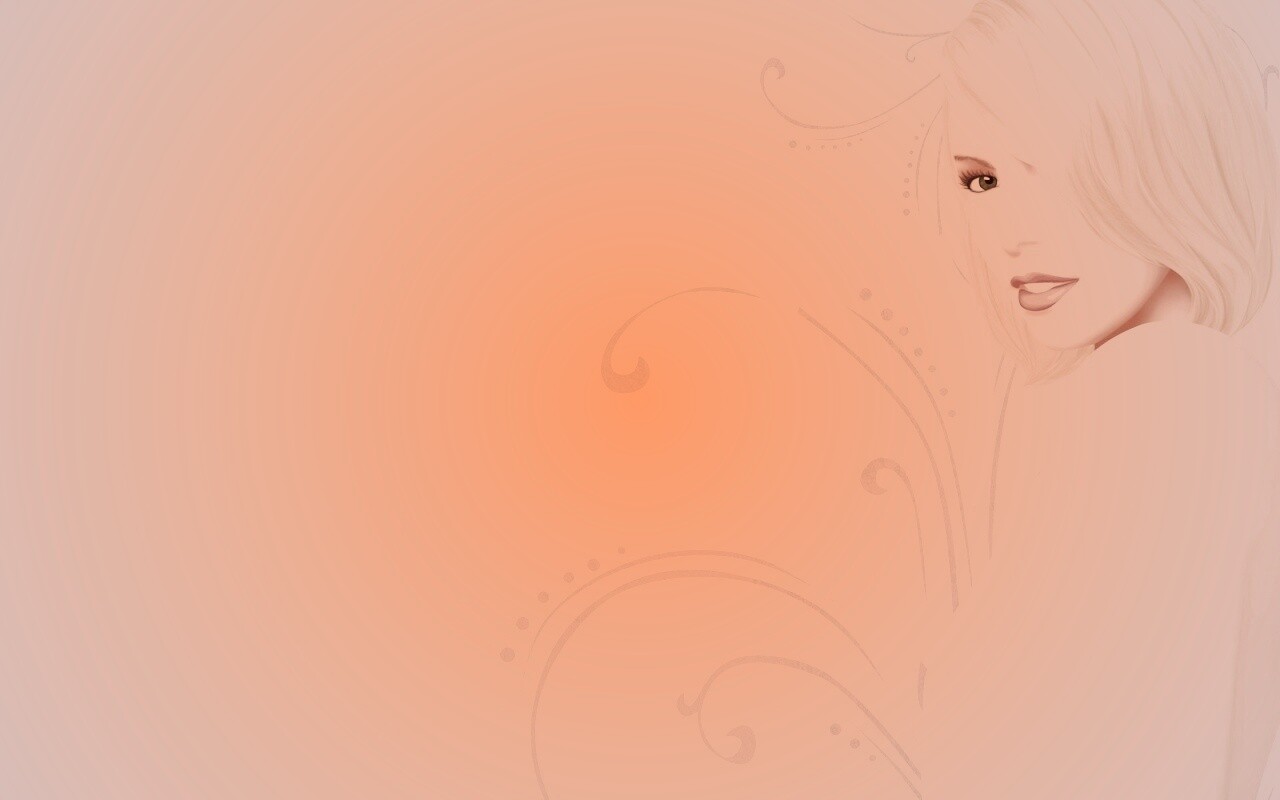 Нарисованная блондинка обои