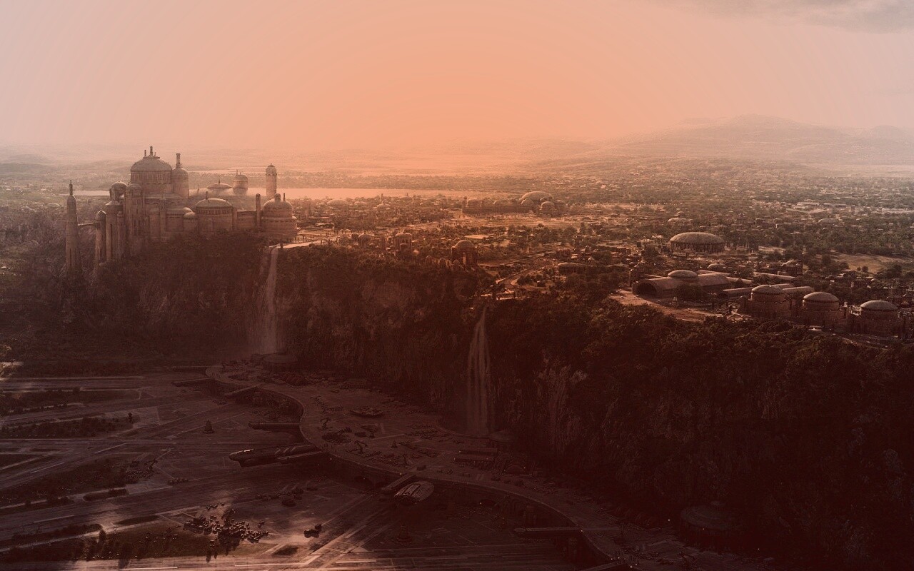 Космопорт в джунглях обои